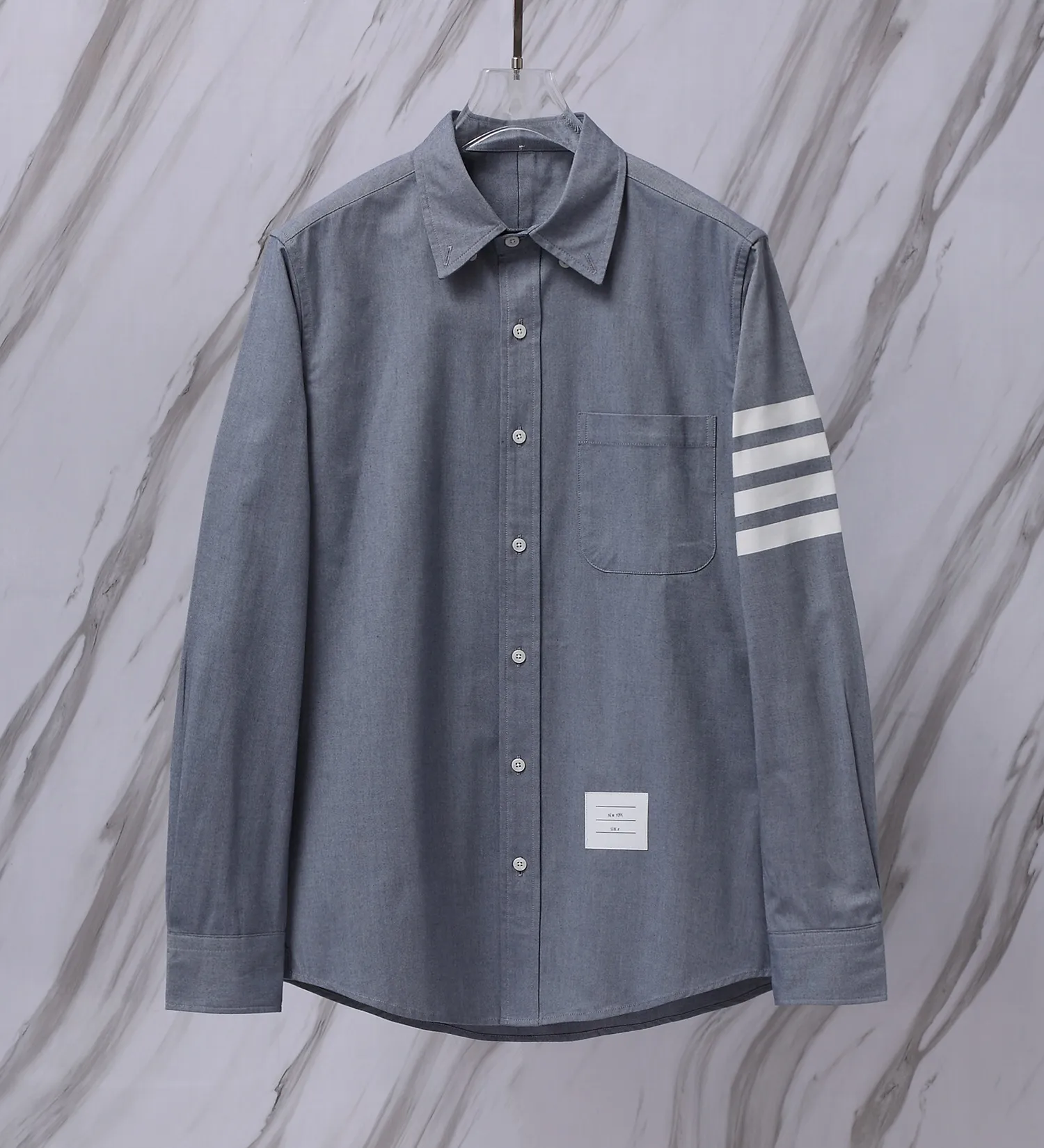 ：923 （TB ） THOM BROWNE .TBClassic 100% Factory TB TB Same Style ：Light Blue /Light Gray Size：0/1/2/3/4